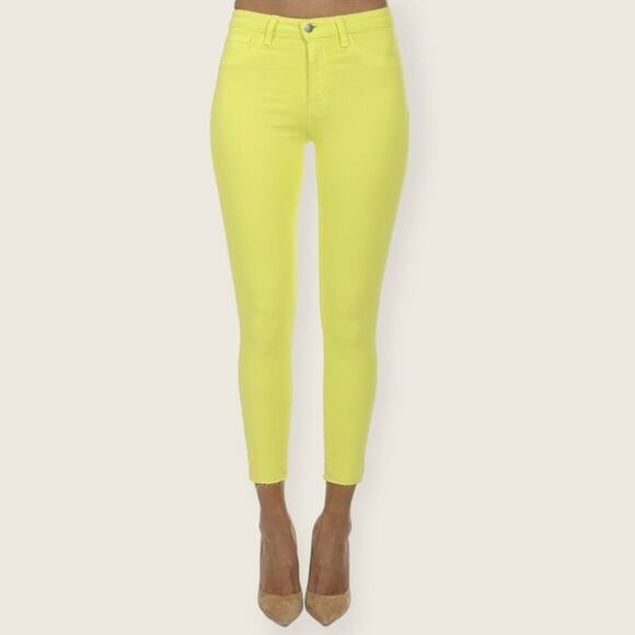 NWT | L’AGENCE | Margot Cropped Skinny | Bright Yellow | Size 25 - Picture 1 of 14